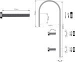 2x Montage Haken für Balkongeländer Halter für PV Modul Geländerprofil Balkonkraftwerk (Haken Set Runde Geländer, 1) – Bild 3
