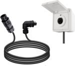 Balkonkraftwerk Wieland Steckdose Einspeisesteckdose für Deye Hoymiles Wechselrichter (5m Kabel, Wieland Gesis Aufputz mit 90º Stecker)