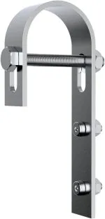 2x Montage Haken für Balkongeländer Halter für PV Modul Geländerprofil Balkonkraftwerk (Haken Set Runde Geländer, 1)