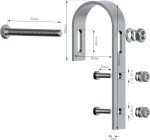 2x Montage Haken für Balkongeländer Halter für PV Modul Geländerprofil Balkonkraftwerk (Haken Set Runde Geländer, 1) – Bild 2