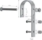 2x Montage Haken für Balkongeländer Halter für PV Modul Geländerprofil Balkonkraftwerk (Haken Set Runde Geländer, 1) – Bild 2