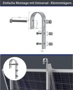 Aufständerung von Solarmodulen für Balkongeländer mit rundem Handlauf – Bild 2