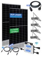 Balkonkraftwerk 870Wp Jinko Solar / 800 W Hoymiles ‪für Flachdach mit Ballastierung
