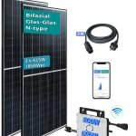 Balkonkraftwerk 850Wp JA Solar Bifazial N-Type JAM54D40-425/GB mit Hoymiles HMS-800-2T