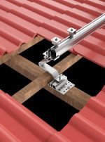 Balkonkraftwerk Halterung Ziegeldach für 4 Module
