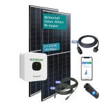 Balkonkraftwerk 910Wp JA Solar Bifazial N-Type JAM54D40-455  mit Growatt Mic-800W-Tlx  Wechselrichter